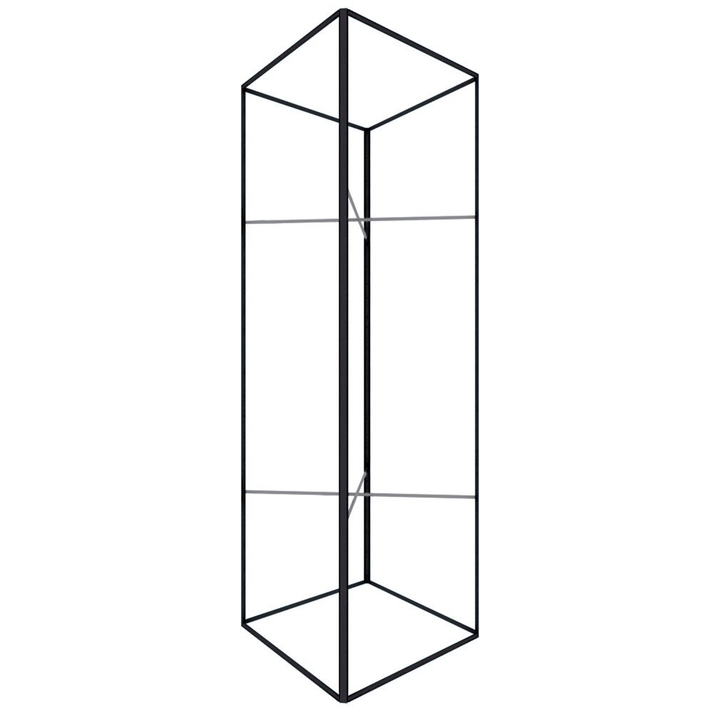 60D Big Sky Square Tower Black Frame NON-Backlit — 5x16 Hardware Only
